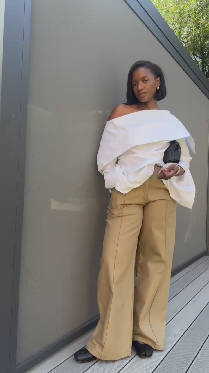 Hybrid Balloon Jacket & High-waisted Pants
